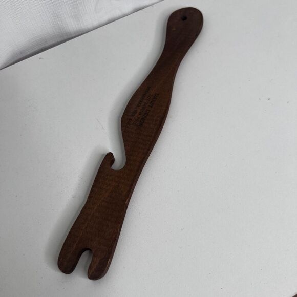 Oven Rack Puller Wooden Hand Painted Owl Darst Design 11" - Picture 2 of 8